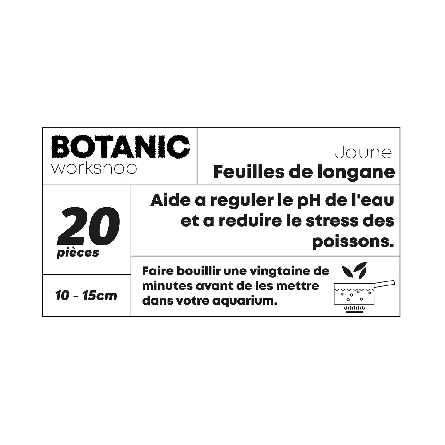 Feuilles de Longane Jaune 20 pièces