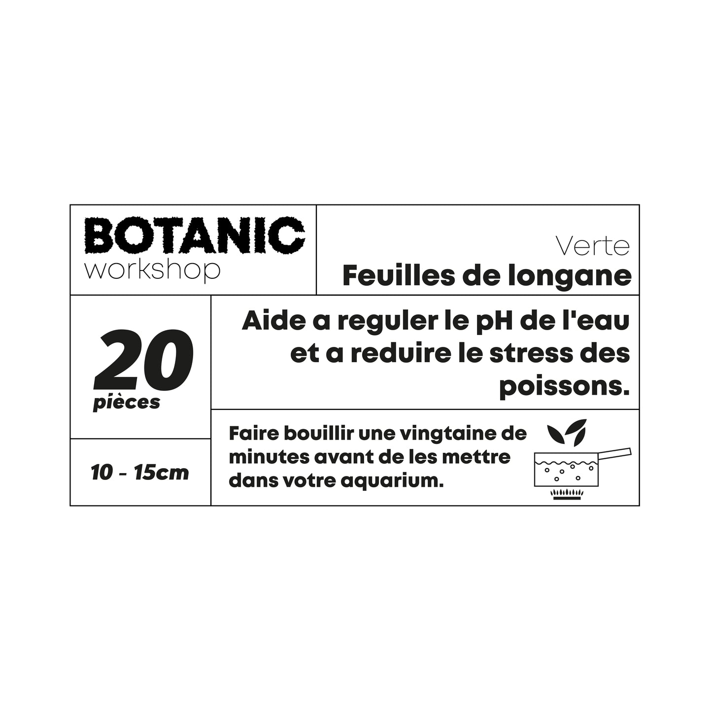 Feuilles de Longane Verte 20 pièces